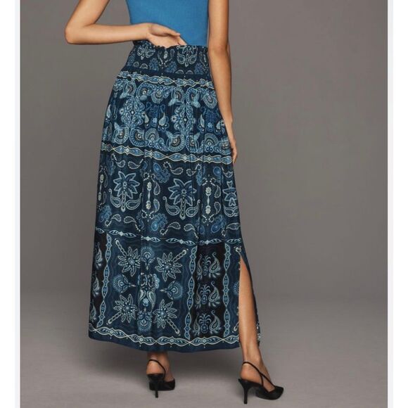 FARM Rio Blue Patterned Maxi Skirt - Picture 7 of 16